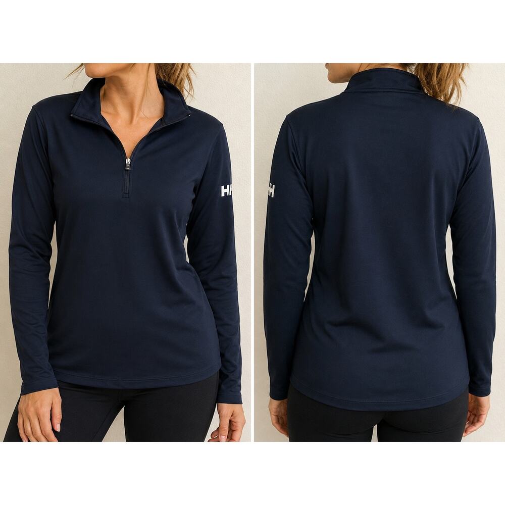 Helly Hansen Women’s Navy 1/4 Zip Performance Pullover Top XL